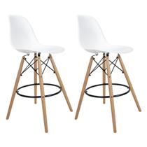 Conjunto 2 Banquetas Eames Pp Branca