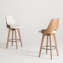 Conjunto 2 Banquetas Lary Decorativa Giratória Linha Alta-frente Linho-costas Sintético Marrom Conjunto 2 Banquetas Lary Decorativa Giratória Linha Alta-frente Linho-costas Sintético Marrom