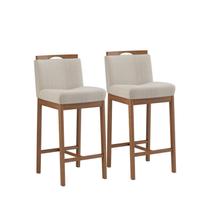 Conjunto 2 Banquetas Madeira Maciça Dani