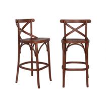 Conjunto 2 Banquetas Madeira Maciça Tauarí Cross X Texas