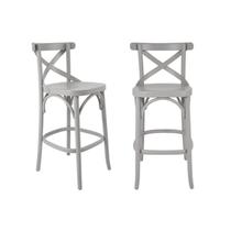 Conjunto 2 Banquetas X Texas Laqueado