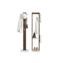 Conjunto 2 Cabideiros Branco Nogal - Tecnomobili Conjunto 2 Cabideiros Branco Nogal - Tecnomobili