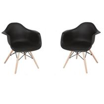 CONJUNTO 2 Cadeira Web Sidera Clarice Vazada WOOD - base madeira ,