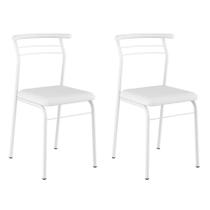 Conjunto 2 Cadeiras 1708 Branca - Carraro Móveis