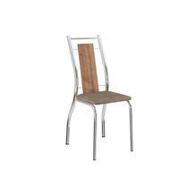 Conjunto 2 Cadeiras Aço 1720 Carraro Native/Camurça Conhaque