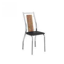 Conjunto 2 Cadeiras Aço 1720 Carraro Native/Preto