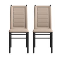 Conjunto 2 Cadeiras Aço Preto Tokio Resistente Estofada material sintético - Art Panta