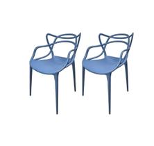 Conjunto 2 Cadeiras Allegra Azul Zimbro em Polipropileno