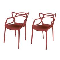Conjunto 2 Cadeiras Allegra Vermelho Falu em Polipropileno