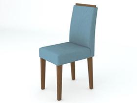 Conjunto 2 Cadeiras Amanda Imbuia/Animale Azul - New Ceval