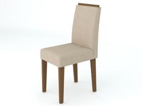 Conjunto 2 Cadeiras Amanda Imbuia/Animale Bege - New Ceval