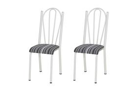 Conjunto 2 Cadeiras América 021 Branco Liso - Artefamol