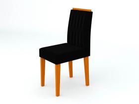 Conjunto 2 Cadeiras Ana Ype/Veludo Preto - New Ceval