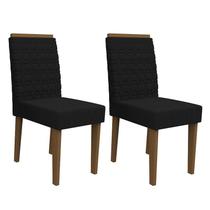 Conjunto 2 Cadeiras Berlim Imbuia/ - PR Móveis Conjunto 2 Cadeiras Berlim Imbuia/ - PR Móveis