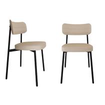 Conjunto 2 Cadeiras de Jantar Alloa com Estrutura Preta Conjunto 2 Cadeiras de Jantar Alloa com Estrutura Preta
