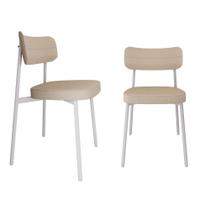 Conjunto 2 Cadeiras de Jantar Alloa Corriente Est.Branca Conjunto 2 Cadeiras de Jantar Alloa Corriente Est.Branca