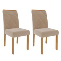 Conjunto 2 Cadeiras de Jantar Fernanda Cimol Madeira/Nude