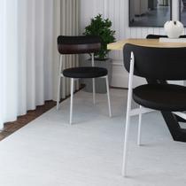 Conjunto 2 Cadeiras de Jantar Kyta Tecido Mesclado Est.Branca