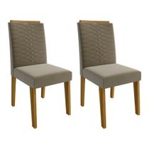 Conjunto 2 Cadeiras De Jantar MDF Clarice Cimol Nature/Joli
