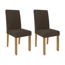 Conjunto 2 Cadeiras De Jantar MDF Maia Cimol Nature/Mascavo