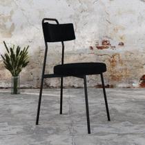 Conjunto 2 Cadeiras de Jantar Stout Boucle Est.Preta Conjunto 2 Cadeiras de Jantar Stout Boucle Est.Preta