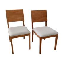 Conjunto 2 Cadeiras de Jantar Yara Linho Bege