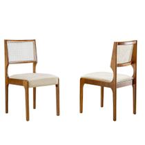 Conjunto 2 cadeiras de madeira Bali - Moderna