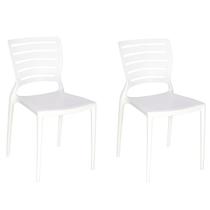 Conjunto 2 Cadeiras de Plástico com Encosto Vazado Horizontal Sofia - Tramontina
