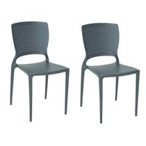 Conjunto 2 Cadeiras de Plástico Polipropileno e Fibra de Vidro Safira - Tramontina