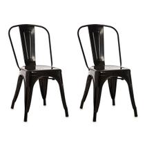 Conjunto 2 Cadeiras Decorativas de Aço Anima Pés Fixos