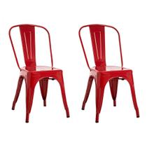 Conjunto 2 Cadeiras Decorativas de Aço Anima Pés Fixos