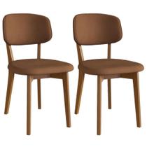 Conjunto 2 Cadeiras Delazari 131 Encosto e Assento material sintético 92x50x57cm Conjunto 2 Cadeiras Delazari 131 Encosto e Assento material sintético 92x50x57cm