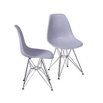 Conjunto 2 Cadeiras Eames Dkr Base Cromada Conjunto 2 Cadeiras Eames Dkr Base Cromada