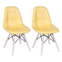 Conjunto 2 Cadeiras Eames Eiffel Botonê - Amarelo