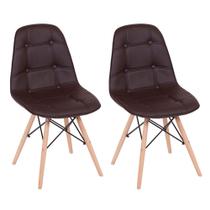 Conjunto 2 Cadeiras Eames Eiffel Botonê - Marrom