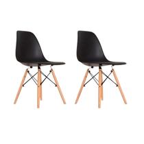 Conjunto 2 Cadeiras Eames Eiffel Dkr Preto Conjunto 2 Cadeiras Eames Eiffel Dkr Preto