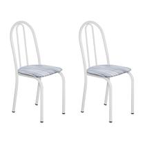 Conjunto 2 Cadeiras Éos Branco e Linho - Artefamol