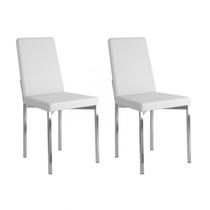 Conjunto 2 Cadeiras Estofadas 399 Carraro Branco