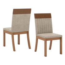 Conjunto 2 Cadeiras Estofadas em MDF Isa Plus Henn