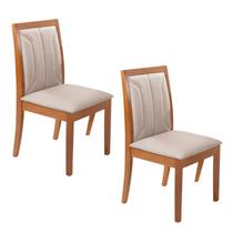Conjunto 2 Cadeiras Estofadas Premium Espresso Móveis