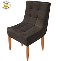 Conjunto 2 Cadeiras Estofadas Sala De Jantar Camily Suede