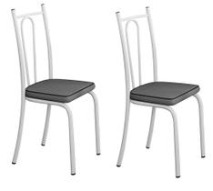 Conjunto 2 Cadeiras Europa 123 Branco Liso - Artefamol