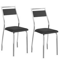 Conjunto 2 Cadeiras Fiest Carraro Preto