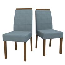 Conjunto 2 Cadeiras Isis Amendoa/Animale Azul - New Ceval