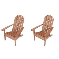 Conjunto 2 Cadeiras Madeira Maciça Adironback Marrom