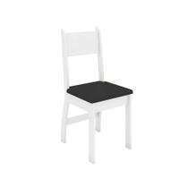 Conjunto 2 Cadeiras Milano Branco Com Preto Conjunto 2 Cadeiras Milano Branco Com Preto