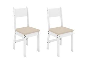 Conjunto 2 Cadeiras Milano Branco/Savana - Poliman