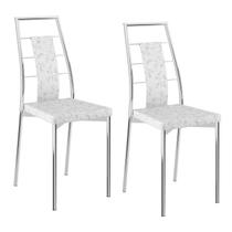 Conjunto 2 Cadeiras Nineve Carraro Fantasia Branco