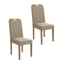 Conjunto 2 Cadeiras para Mesa de Jantar Kappesberg Camelia, Canela e Fendi Conjunto 2 Cadeiras para Mesa de Jantar Kappesberg Camelia, Canela e Fendi