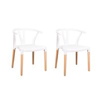 Conjunto 2 Cadeiras Polipropileno Wishbone Yescasa Branco